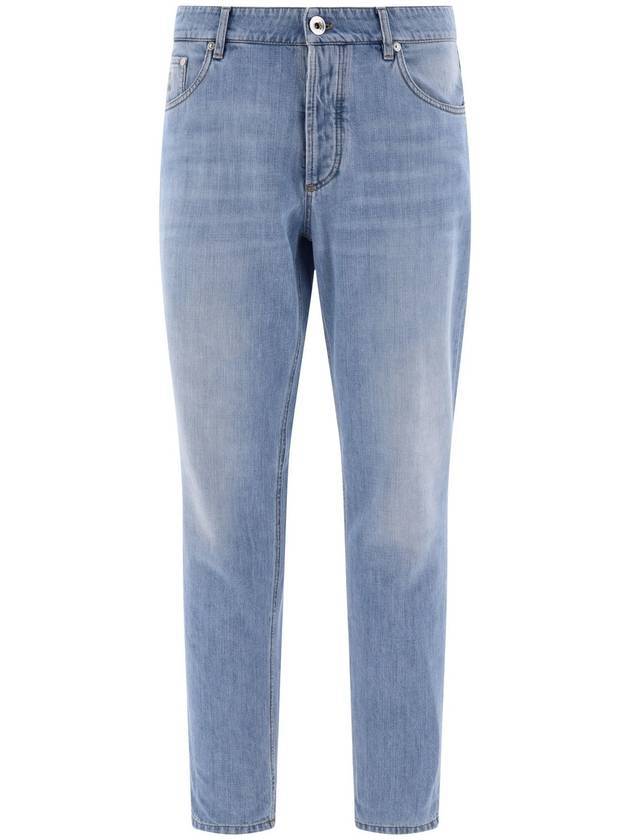 Traditional Fit Lightweight Denim Jeans Blue - BRUNELLO CUCINELLI - BALAAN 1