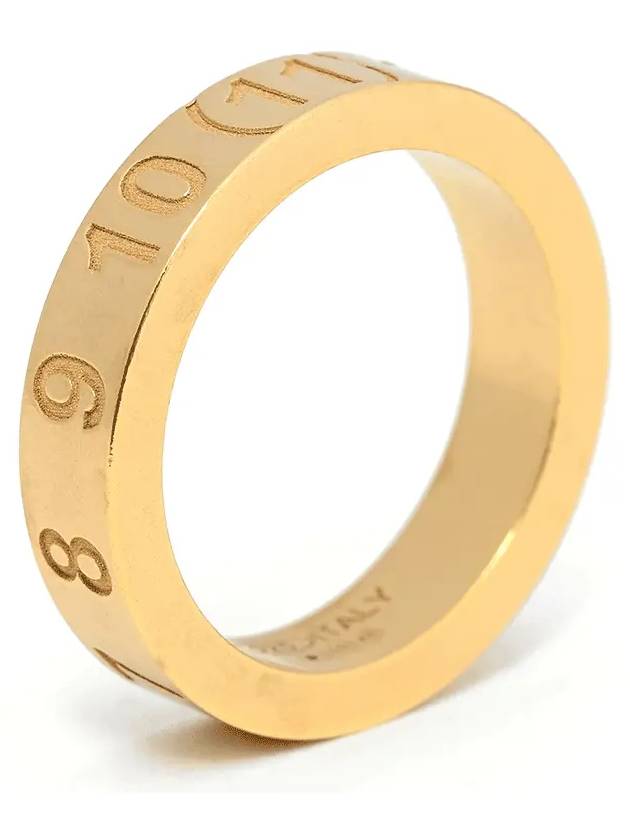 Numerical Engraved Logo Ring Gold - MAISON MARGIELA - BALAAN 4