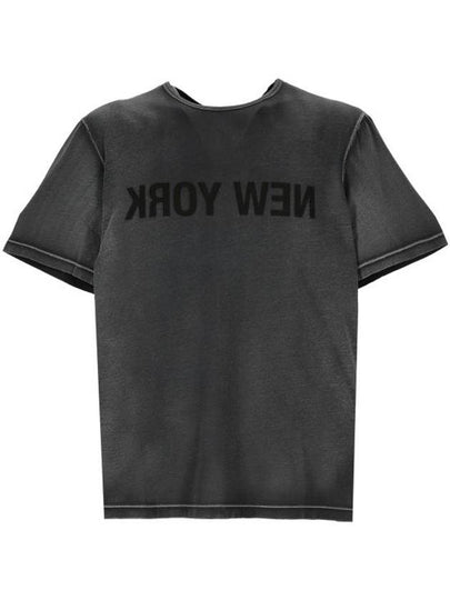 New York Garment Dyed Short Sleeve T-Shirt Black - HELMUT LANG - BALAAN 2