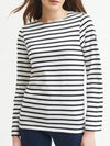 Minquiers Modern Stripe Long Sleeve T-Shirt Neige Noir - SAINT JAMES - BALAAN 4