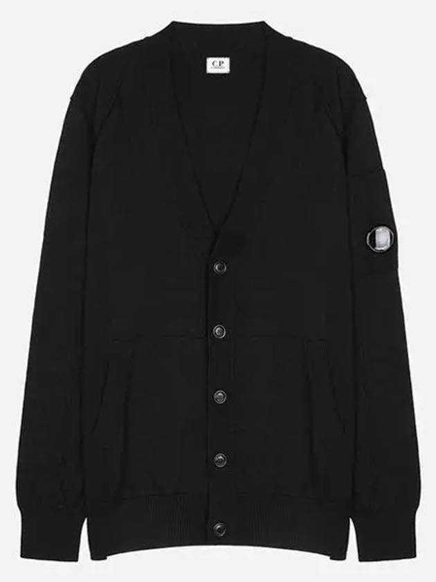 Lens Cotton Cardigan Black - CP COMPANY - BALAAN 2