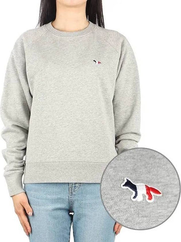 Women's Tricolor Fox Sweatshirt FW00308KM0001 GRAY MELANGE Gray - MAISON KITSUNE - BALAAN 1