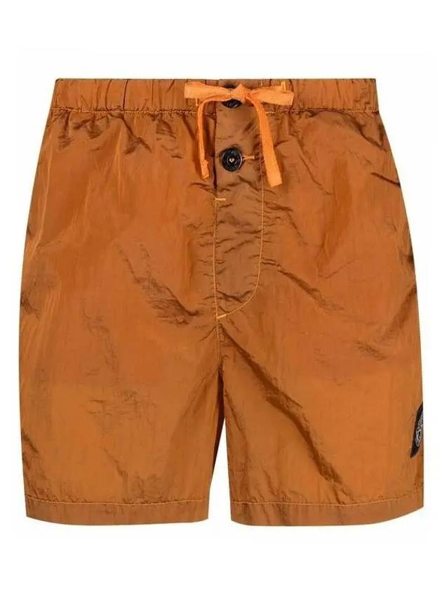 Men's Nylon Metal Swim Shorts Orange - STONE ISLAND - BALAAN 2