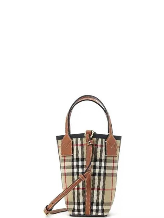 Mini London Tote Bag Archive Beige - BURBERRY - BALAAN 3