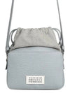 Logo Patch Leather Bucket Cross Bag Pastel Light Blue - MAISON MARGIELA - BALAAN 2