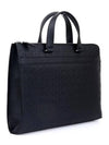 Embossed Calfskin Gancini Brief Case Black - SALVATORE FERRAGAMO - BALAAN 4