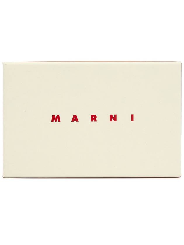 Logo Color Block Saffiano Card Wallet Aquamarine - MARNI - BALAAN 7