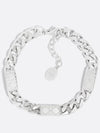 Cannage Chain Link Bracelet Silver - DIOR - BALAAN 1