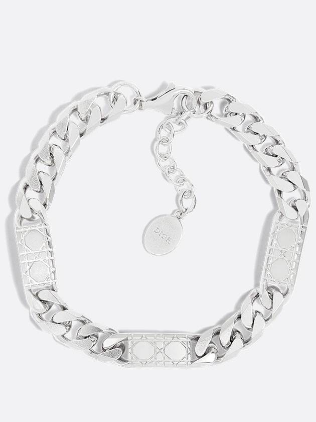 Cannage Chain Link Bracelet Silver - DIOR - BALAAN 1