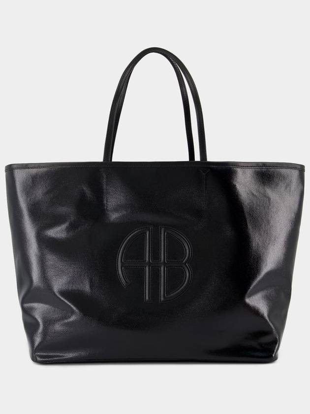 Emma Shopper Bag - ANINE BING - Cotton - Black - ANINE BING - BALAAN 1