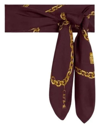 Silk Twill Bandana Muffler Bordeaux - CELINE - BALAAN 2