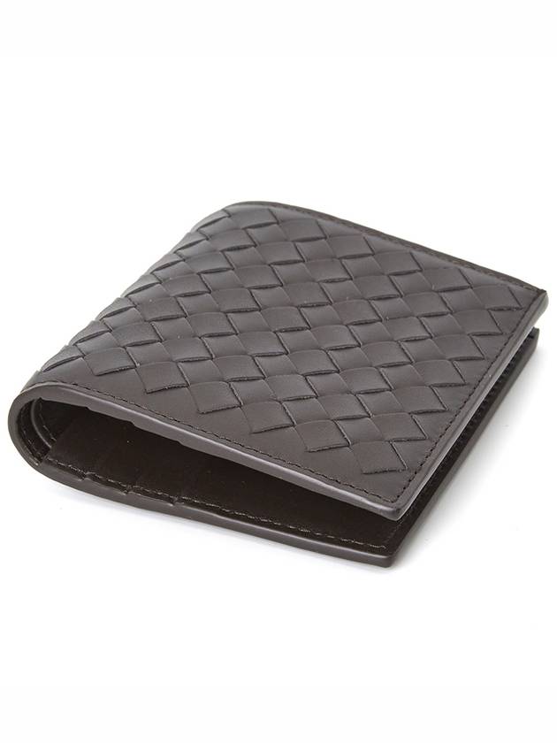 Intrecciato Leather Half Wallet Espresso - BOTTEGA VENETA - BALAAN 4