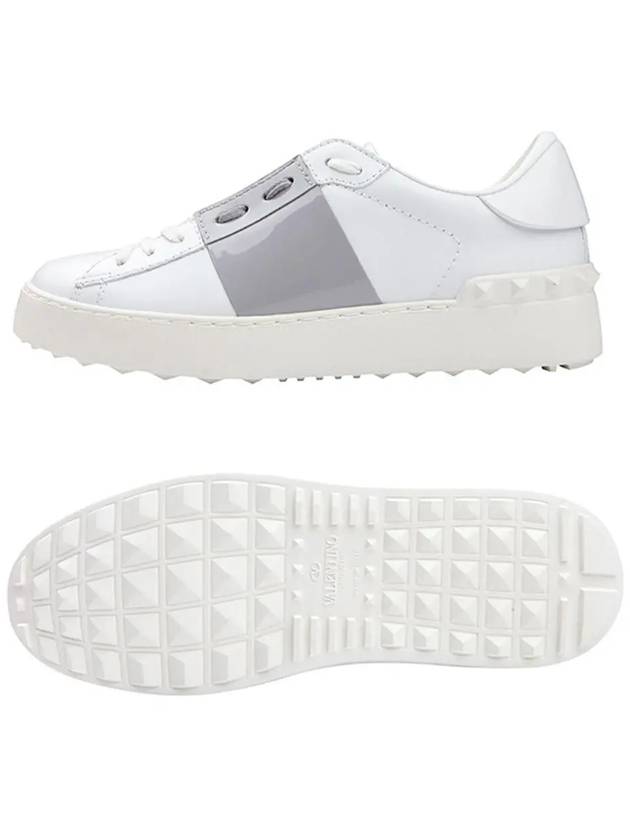 Women's Banding Open Low Top Sneakers White Grey - VALENTINO - BALAAN 6