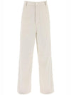 Corduroy Straight Pants White - AMI - BALAAN 1