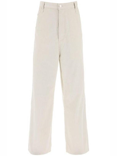 Corduroy Straight Pants White - AMI - BALAAN 1