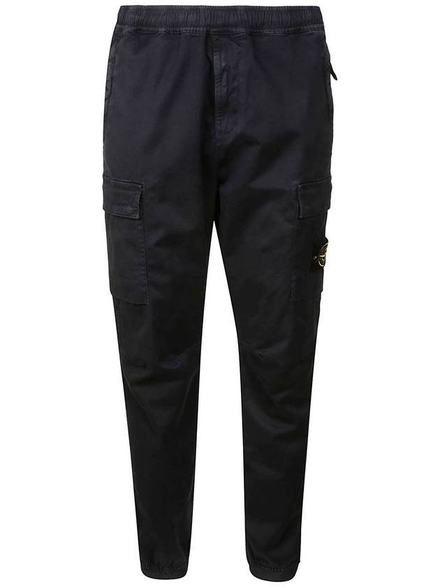 Men's Wappen Patch Straight Pants Navy - STONE ISLAND - BALAAN 1