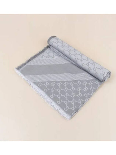 GG Jacquard Square Muffler Grey - GUCCI - BALAAN 2