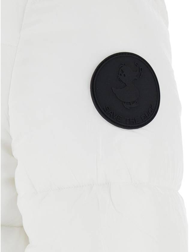 'Isla' White Down Jacket With Oversized Neck In Nylon Woman - SAVE THE DUCK - BALAAN 3