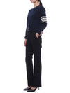 Floral Intarsia Cotton Cardigan Navy - THOM BROWNE - BALAAN 5