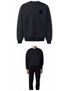 Max Crew Neck Double Face Jersey Sweatshirt Black - MACKAGE - BALAAN 5