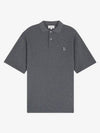 Bold Fox Head Patch Oversized Polo Shirt Grey - MAISON KITSUNE - BALAAN 3