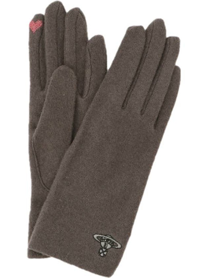 Embroidery ORB Wool Gloves Grey - VIVIENNE WESTWOOD - BALAAN 2