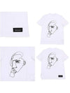 Portrait Printing T-Shirt White Woman PBJT489P - NEIL BARRETT - BALAAN 6