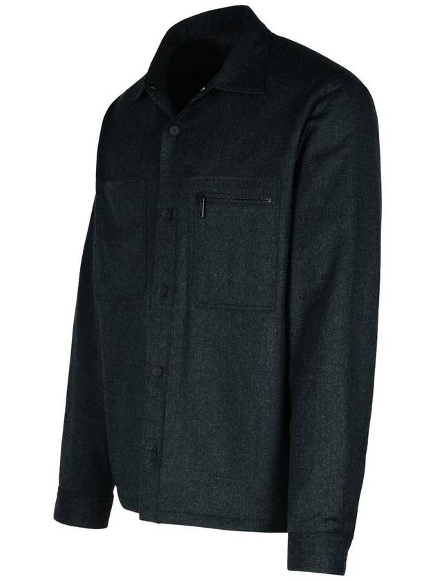 Zegna Grey Wool Padded Jacket - ERMENEGILDO ZEGNA - BALAAN 2