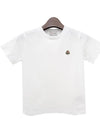 Kids Logo Patch Short Sleeve T Shirt 8Y 10Y White 8C00018 83907 001 - MONCLER - BALAAN 2