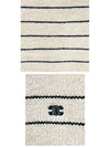 Striped Triomphe Embroidery Wool Knit Top Vanilla - CELINE - BALAAN 6