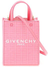 4G Canvas Vertical Mini G Tote Bag Bright Pink - GIVENCHY - BALAAN 2