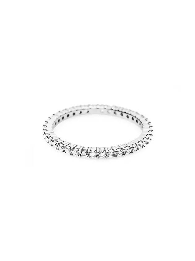 Vittore Round Cut Ring Silver White - SWAROVSKI - BALAAN 2