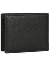 Logo Bifold Leather Half Wallet Black - BALLY - BALAAN 3