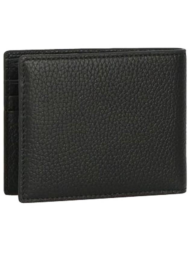 Logo Bifold Leather Half Wallet Black - BALLY - BALAAN 3