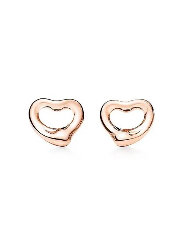 Elsa Peretti Open Heart Earrings Rose Gold - TIFFANY & CO. - BALAAN 2