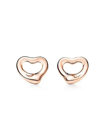 Elsa Peretti Open Heart Earrings Rose Gold - TIFFANY & CO. - BALAAN 2