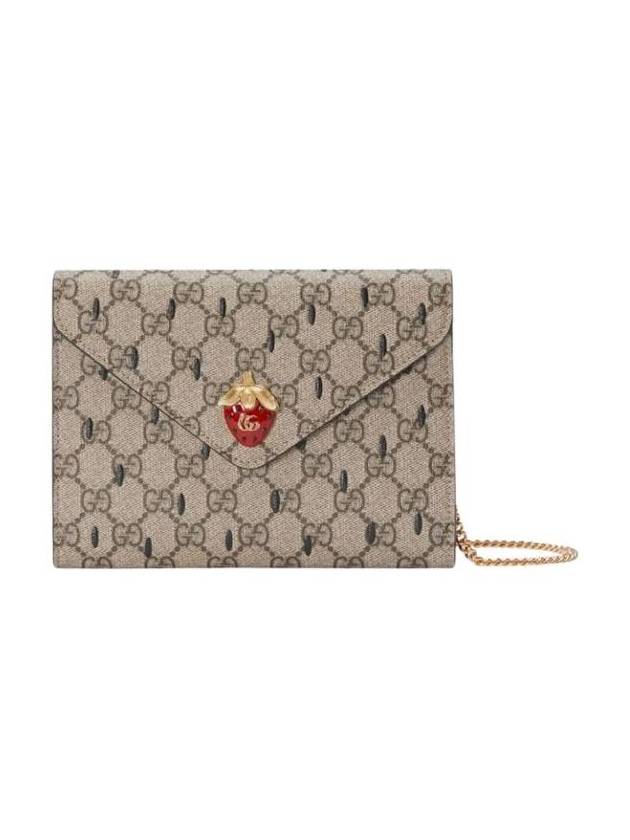 Strawberry GG Supreme Mini Bag Beige - GUCCI - BALAAN 1