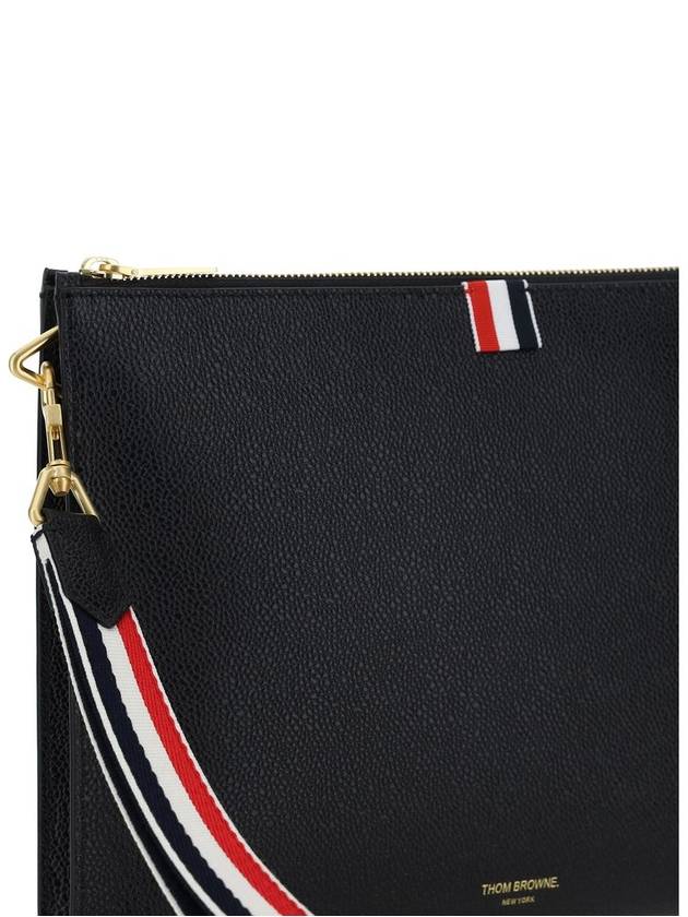 RWB Strap Medium Folio Clutch Black - THOM BROWNE - BALAAN 5