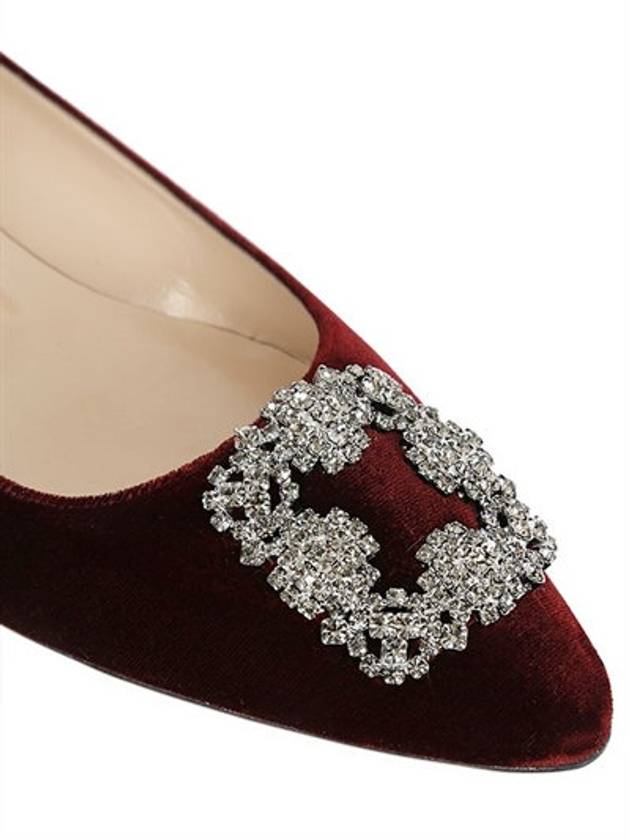 19SS10MM HANGISI Swarovski velvet flat shoes - MANOLO BLAHNIK - BALAAN 3