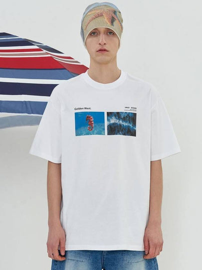 Ocean Short Sleeve T-Shirt White - UNALLOYED - BALAAN 2