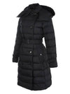 Women's Double Breasted Hooded Padded Black - BURBERRY - BALAAN 3