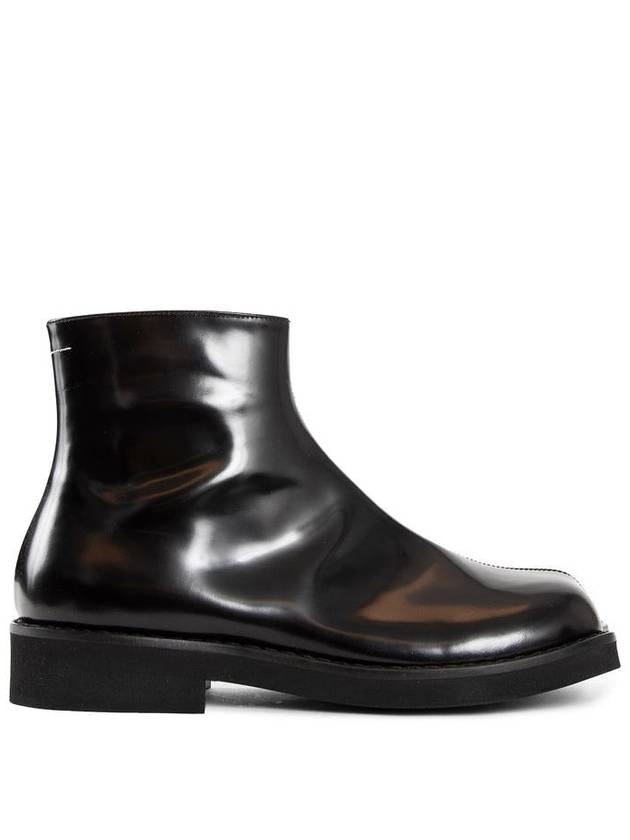 Trunk Leather Ankle Boots Black - MAISON MARGIELA - BALAAN 2