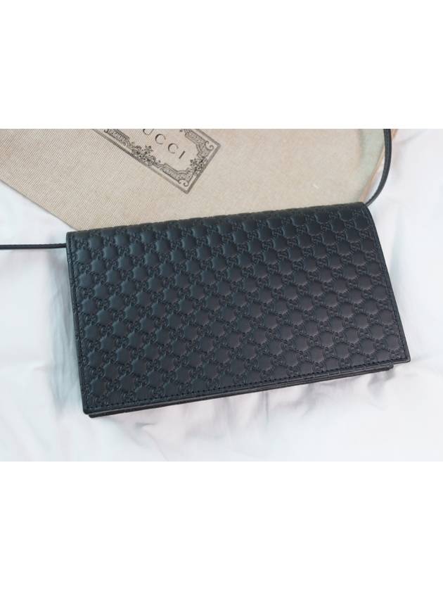 Microssima Strap Wallet Cross Bag Black - GUCCI - BALAAN 7