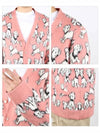 Artist Jacquard Brushed Cotton Cardigan Pink - CELINE - BALAAN 4