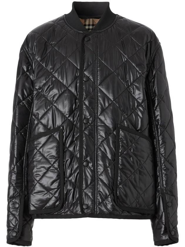 Diamond Quilted Boomer Jacket Black - BURBERRY - BALAAN.