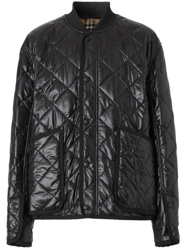 Diamond Quilted Boomer Padding Black - BURBERRY - BALAAN 1