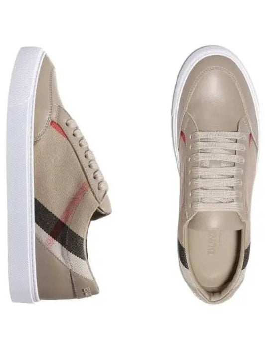 Women's House Check Low Top Sneakers Beige - BURBERRY - BALAAN 2