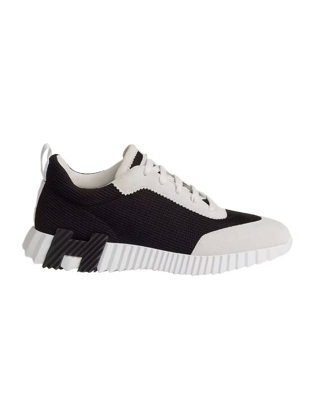 Bouncing Sneakers Mesh Suede Goatskin & Noir Blanc - HERMES - BALAAN 1