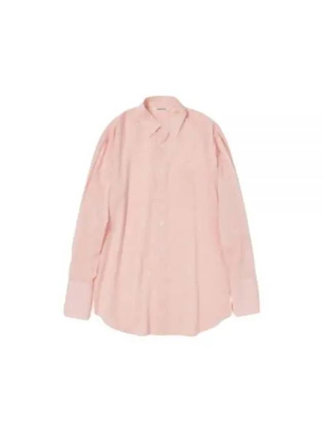 24 HARD TWIST FINX ORGANDY SHIRT LIGHT PINK CHAMBRAY A24SS01VO - AURALEE - BALAAN 1