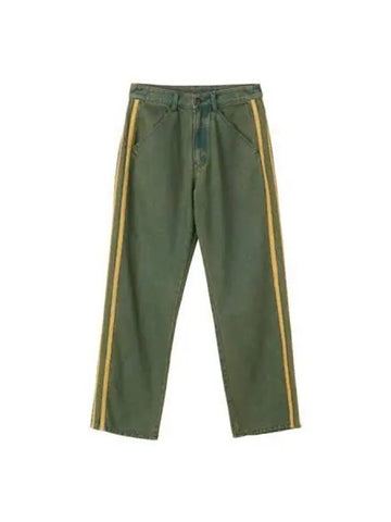 Straight line denim pants green - SCULPTOR - BALAAN 1